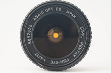 画像をギャラリービューアに読み込む, ペンタックス Asahi Pentax Super-Multi-Coated FISH EYE フィッシュアイ 17mm F4 Kマウント