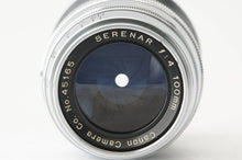 画像をギャラリービューアに読み込む, キヤノン Canon Serenar 100mm F4 L39 ライカLマウント