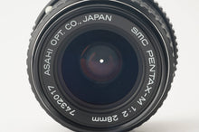 画像をギャラリービューアに読み込む, ペンタックス Pentax SMC PENTAX-M 28mm F2 Kマウント