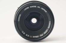 画像をギャラリービューアに読み込む, キヤノン Canon FD 28mm F3.5 S.C.