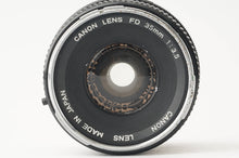 画像をギャラリービューアに読み込む, キヤノン Canon FD 35mm F3.5