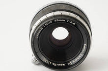 画像をギャラリービューアに読み込む, キヤノン Canon 35mm F2.8 L39 ライカLマウント