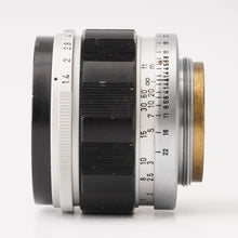 画像をギャラリービューアに読み込む, キヤノン Canon 50mm F1.4 L39 ライカLマウント