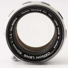 画像をギャラリービューアに読み込む, キヤノン Canon 50mm F1.4 L39 ライカLマウント