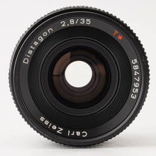 画像をギャラリービューアに読み込む, コンタックス Contax Carl Zeiss Distagon 35mm F2.8 T* AEJ C/Yマウント
