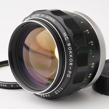 画像をギャラリービューアに読み込む, ミノルタ Minolta MC ROKKOR-PG 58mm F1.2 MCマウント