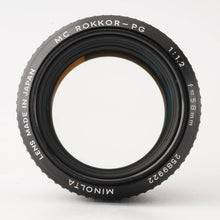 画像をギャラリービューアに読み込む, ミノルタ Minolta MC ROKKOR-PG 58mm F1.2 MCマウント