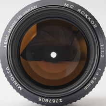 画像をギャラリービューアに読み込む, ミノルタ Minolta MC ROKKOR 58mm F1.2 MCマウント