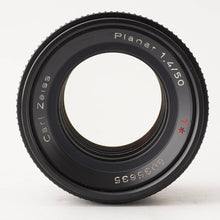 画像をギャラリービューアに読み込む, コンタックス Contax Carl Zeiss Planar 50mm F1.4 T* AEJ C/Yマウント