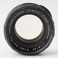 Load image into Gallery viewer, Pentax Asahi Super Takumar 55mm f/1.8 Early Model M42 mount (10162)