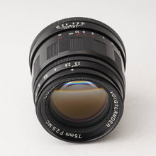 画像をギャラリービューアに読み込む, フォクトレンダー Voigtlander COLOR-HELIAR 75mm F2.5 MC ライカLマウント