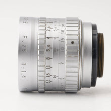 画像をギャラリービューアに読み込む, アンジェニュー P.Angenieux PARIS 25mm F1.4 TYPE S41 Cマウント
