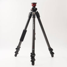 Load image into Gallery viewer, Manfrotto 055CXPRO3 Carbon Feiber Tripod / 555B Leveling Center Pole
