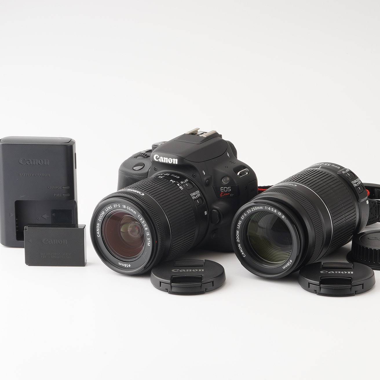 キヤノン Canon EOS Kiss X7 / EF-S 18-55mm F3.5-5.6 IS STM / 55-250mm F4-5.6 IS  II