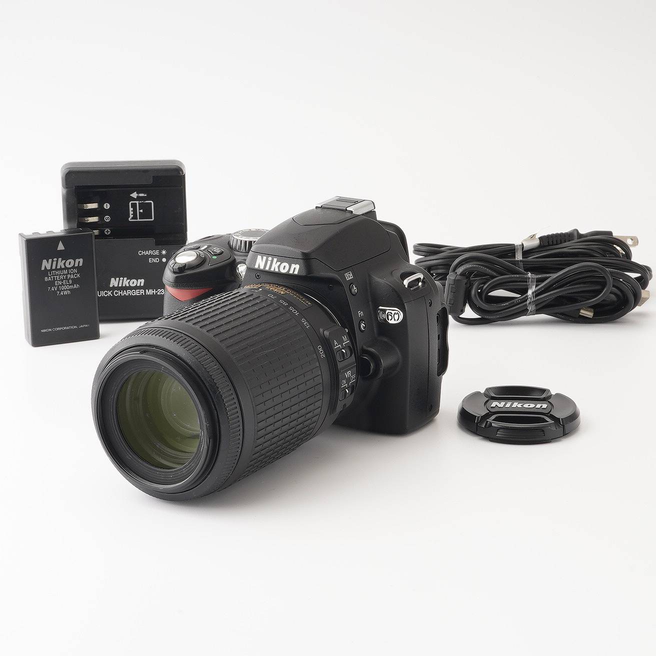 ニコン Nikon D60 デジタル一眼レフカメラ / Nikon DX AF-S NIKKOR 55-200mm F4-5.6 G ED VR