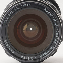 画像をギャラリービューアに読み込む, ペンタックス Pentax Asahi Super Multi Coated タクマー TAKUMAR 28mm f/3.5 M42マウント
