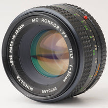 Load image into Gallery viewer, Minolta MC Rokkor-PF 50mm f/1.7 Minolta MC Mount
