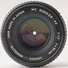 Load image into Gallery viewer, Minolta MC Rokkor-PF 50mm f/1.7 Minolta MC Mount
