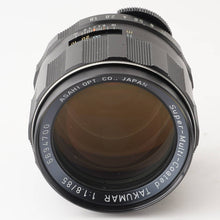 Load image into Gallery viewer, Asahi Pentax Super-Multi-Coated TAKUMAR 85mm f/1.8 M42 Mount
