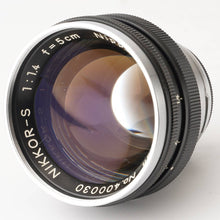 Load image into Gallery viewer, Nikon S3 / Nippon Kogaku NIKKOR S 5cm 50mm f/1.4 S Mount
