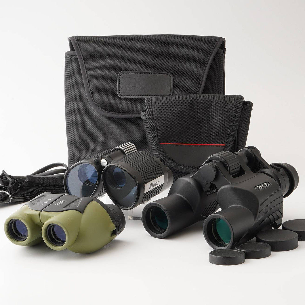 Nikon 8x24 / Kenko SG-Z 30x20-100 / Alpen 60x25 Binoculars