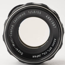 Load image into Gallery viewer, Pentax Asahi Super Multi Coated TAKUMAR 55mm f/1.8 M42 Mount
