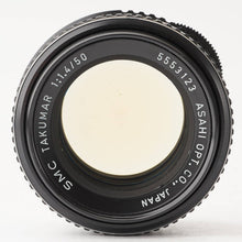 Load image into Gallery viewer, Pentax Asahi SMC TAKUMAR 50mm f/1.4 M42 Mount
