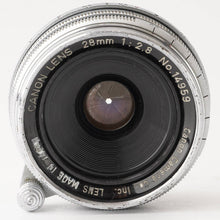 画像をギャラリービューアに読み込む, キヤノン Canon 28mm F2.8 L39 マウント
