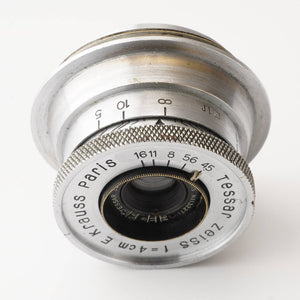Zeiss E Krauss Paris Tessar 4cm 40mm f/4.5-16 L39 LTM