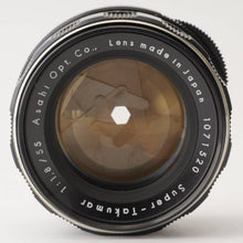 Load image into Gallery viewer, Pentax Asahi Super Takumar 55mm f/1.8 Earlier Model M42 Mount
