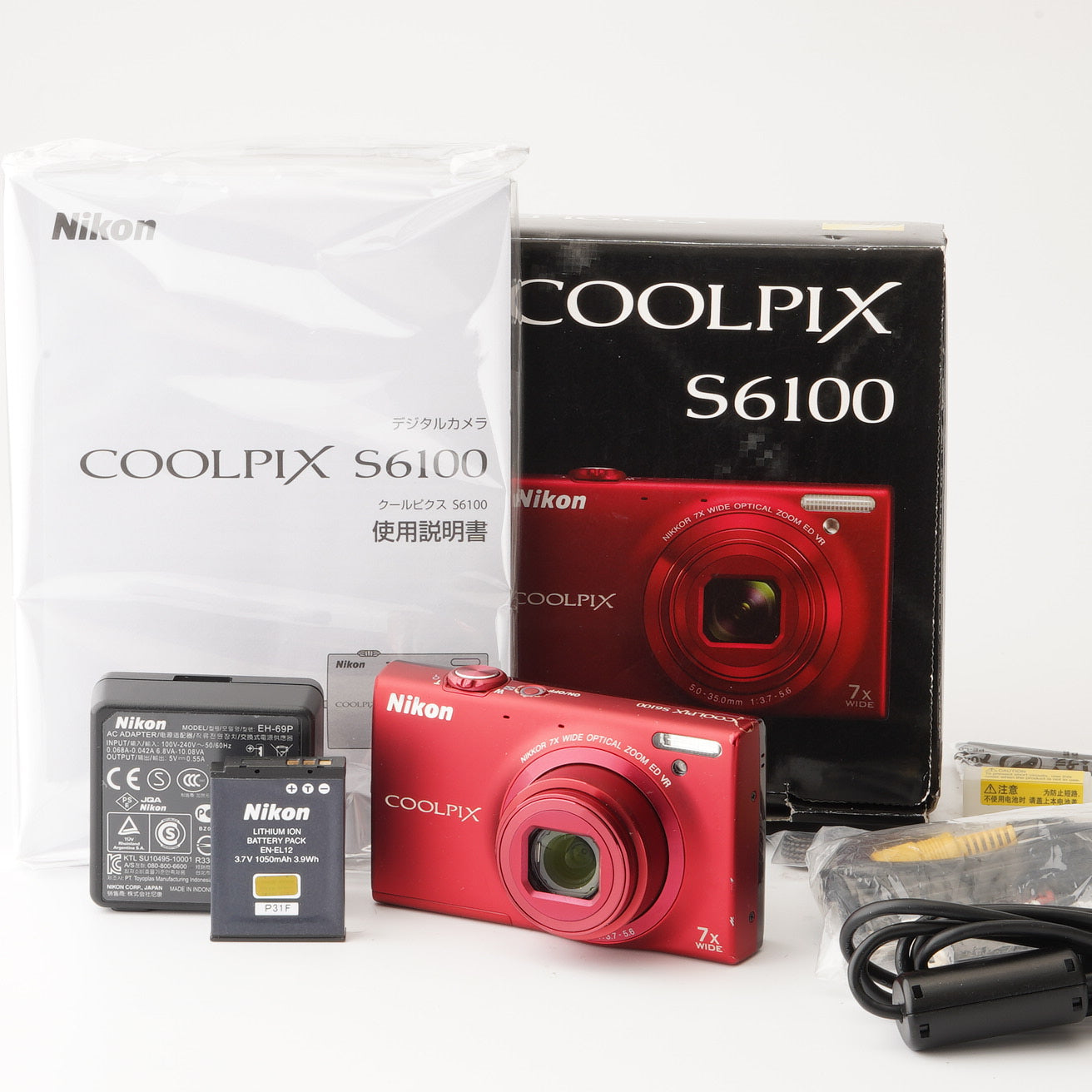 ニコン NIKON COOLPIX S6100 5-35mm F3.7-5.6★バッテリー付き★チャージャー付き★1042 ジャンクNikon ニコン コンデジCOOLPIX S6100  | Nikon