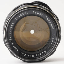 Load image into Gallery viewer, Pentax Asahi Super Takumar 50mm f/1.4 Early Model M42 mount

