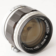 画像をギャラリービューアに読み込む, キヤノン Canon 50mm F1.4 ライカ L39マウント
