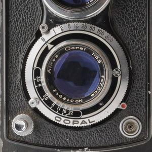 アイレス Aires アイレスフレックス AIRESFLEX Model IV / Coral 7.5cm 75mm F3.5 二眼レフカメラ