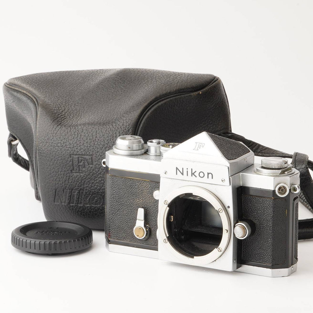 Nikon F Eye Level 35mm SLR Film Camera Silver Body