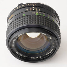 画像をギャラリービューアに読み込む, ミノルタ Minolta MC ロッコール Rokkor PG 50mm F1.4
