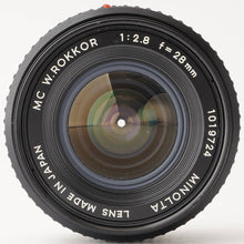 画像をギャラリービューアに読み込む, ミノルタ Minolta MC W.Rokkor 28mm F2.8 ミノルタ MCマウント
