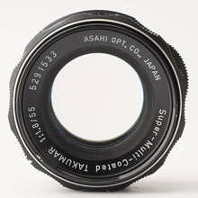 Load image into Gallery viewer, Pentax Asahi Super Multi Coated TAKUMAR 55mm f/1.8 M42 mount
