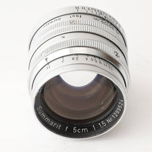 Load image into Gallery viewer, Leica Ernst Leitz GmbH Wetzlar Summarit 5cm 50mm f/1.5
