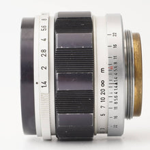 画像をギャラリービューアに読み込む, キヤノン Canon 50mm F1.4 ライカ L39 マウント
