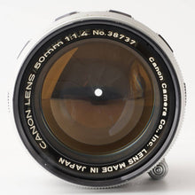 画像をギャラリービューアに読み込む, キヤノン Canon 50mm F1.4 ライカ L39 マウント
