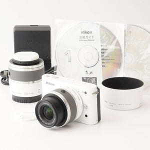 ニコン Nikon 1 J1 ホワイト 1 NIKKOR 10-30mm F3.5-5.6 VR / 1 NIKKOR 30-110mm F3.8-5.6 VR