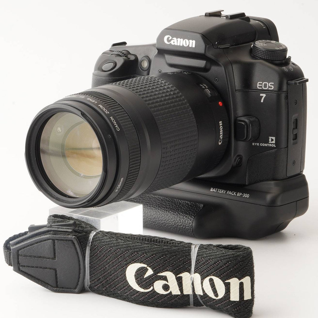 Canon EOS 7 Body / Battery Pack BP-300 / EF 75-300mm f/4-5.6 II