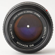 画像をギャラリービューアに読み込む, ミノルタ Minolta MD Rokkor 50mm F1.4
