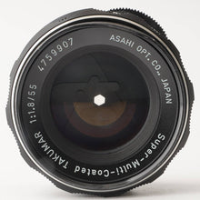 画像をギャラリービューアに読み込む, ペンタックス Pentax Asahi SMC タクマー Takumar 55mm F1.8 M42マウント

