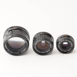Pentax SMC PENTAX-110 24mm f.2.8 / 50mm f/2.8 / 18mm f/2.8 / AF-130P Flash / Winder II / Auto 110 Super