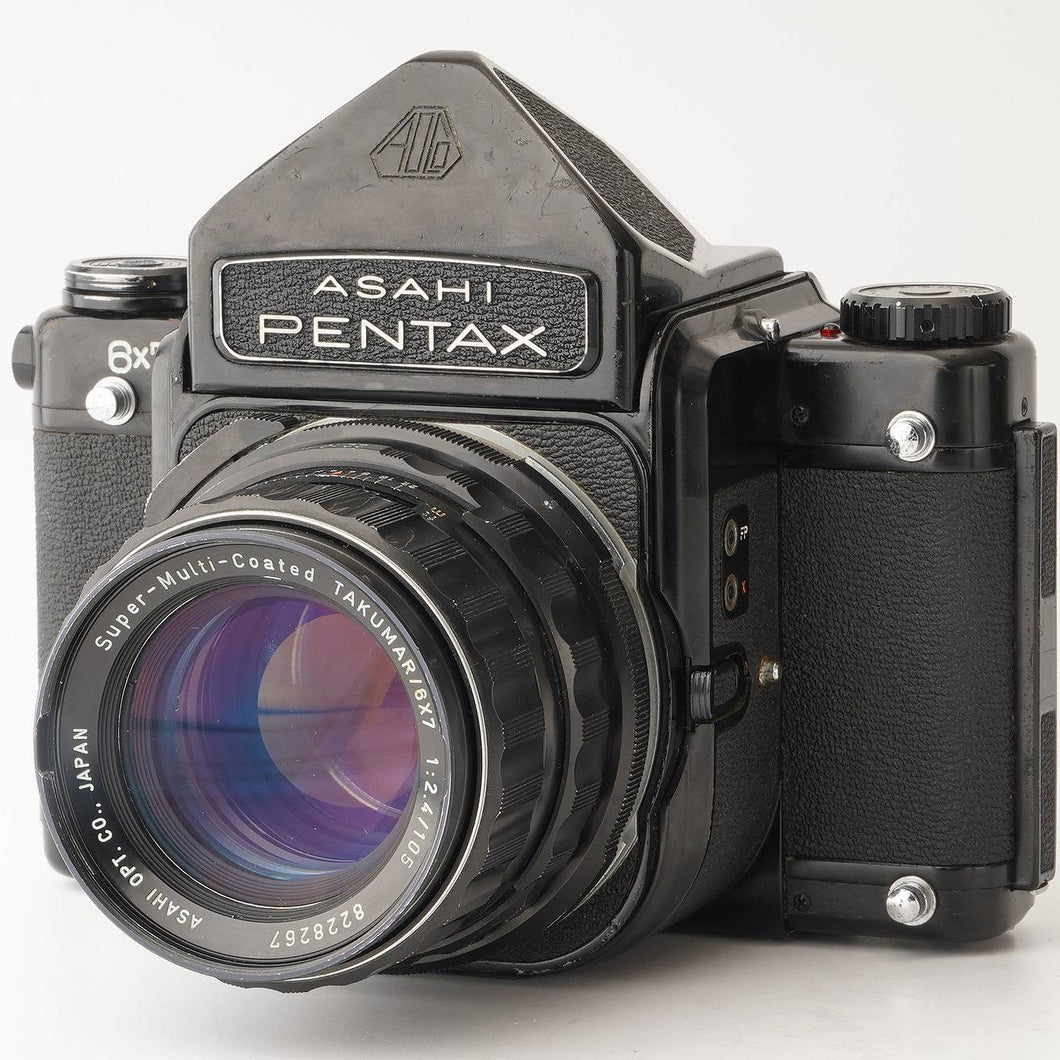 Pentax 6x7 Eye Level Mirror up / Super-Multi-Coated TAKUMAR 6X7 105mm f/2.4