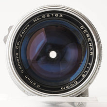 画像をギャラリービューアに読み込む, キヤノン Canon Serenar 50mm F1.8 ライカ L39マウント
