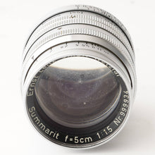 画像をギャラリービューアに読み込む, ライカ Leica Ernst Leitz GmbH Wetzlar ズマリット Summarit 5cm 50mm F1.5 L39 マウント
