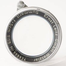 画像をギャラリービューアに読み込む, ライカ Leica Ernst Leitz GmbH Wetzlar ズマリット Summarit 5cm 50mm F1.5 L39 マウント
